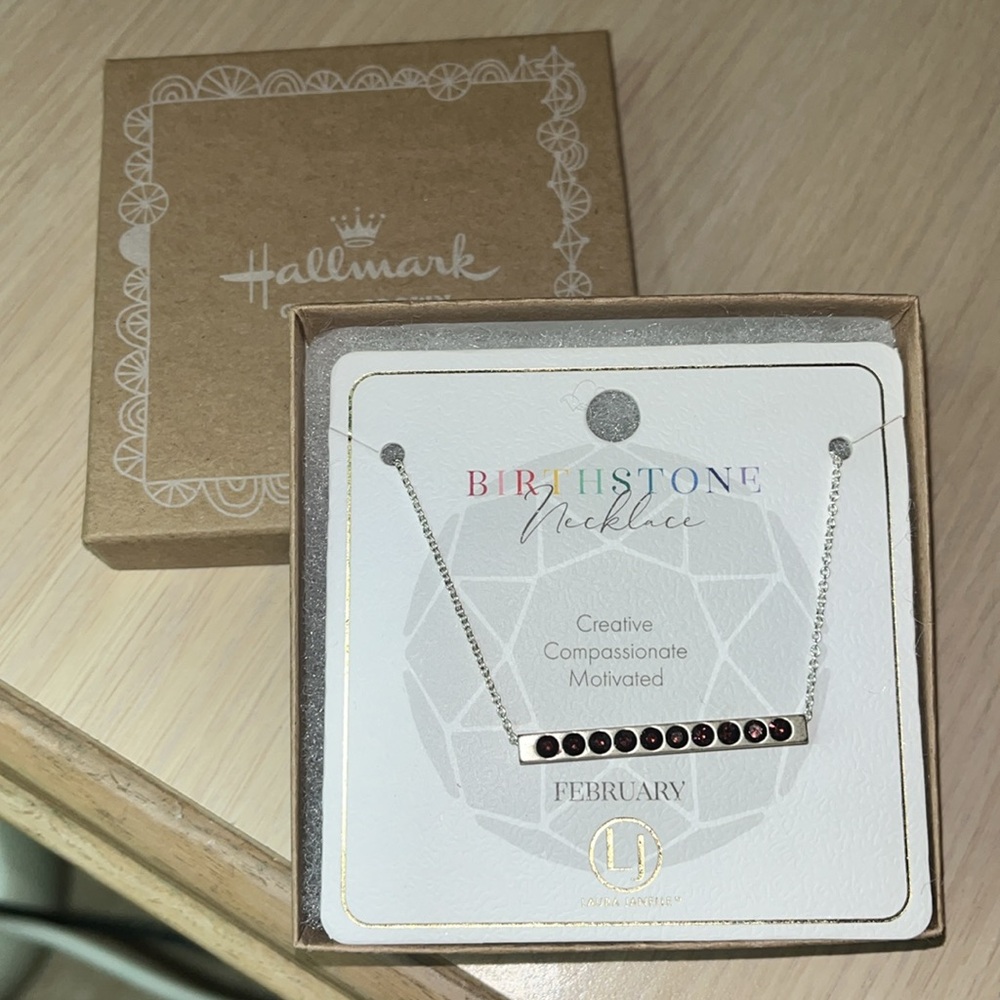 Laura Janelle Silver February Birthstone Necklace